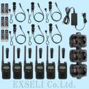 SRS210A 中古整備品 6台セット(新品ニッケル水素電池SBR-17MH、タイピンマイク&イヤホン、ベルトクリップ、連結充電器、ACアダプタ付き) YAESU製 特定小電力トランシーバー