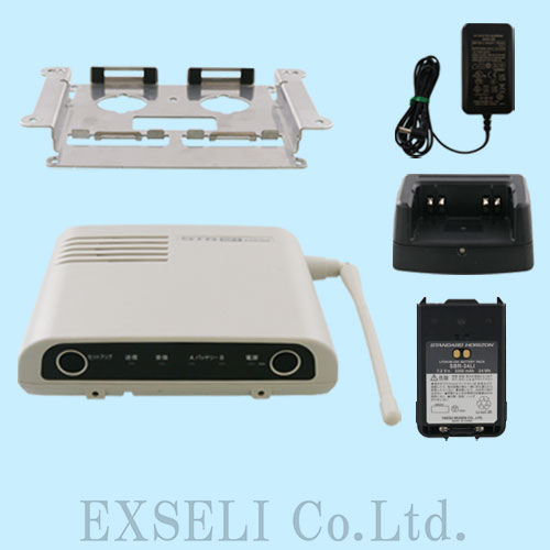 EXR100A 中古整備品 (別売りのバッテリSBR-34LI、バッテリ取付け用ブラケットSMB-206、急速充電器SAD-3425B付き) YAESU製 特定小電力トランシーバー用中継器
