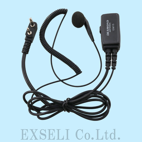 EM15LS 未使用新古品  第一電波工業(DIAMOND)製の携帯機用クリップマイク&イヤホン